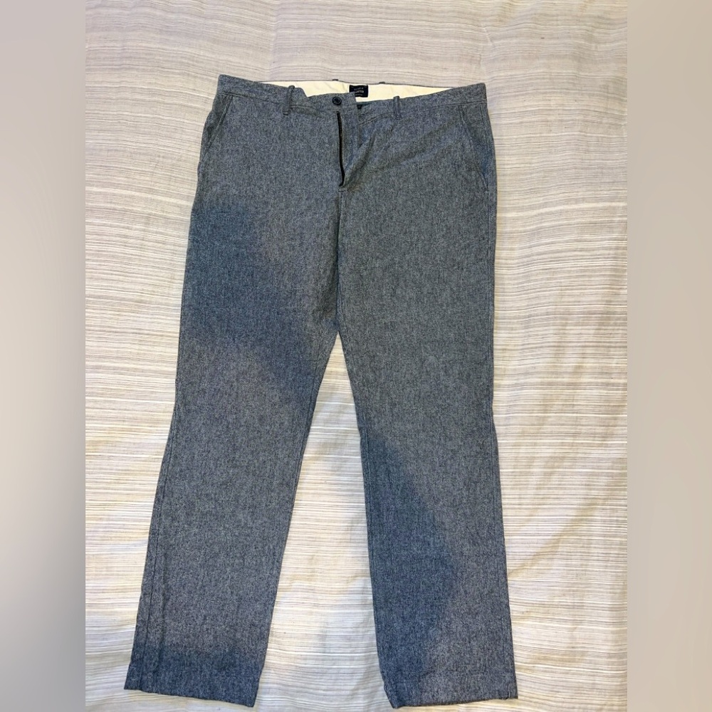 J Crew Men’s Cotton Flat Front Tailored Pant